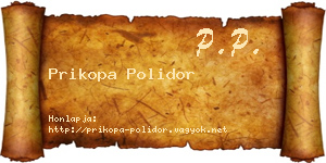 Prikopa Polidor névjegykártya